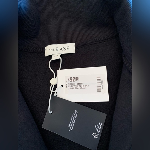 NWT - Pullover Zip Vest With High Collar - Black, XS - Picture 6 of 13